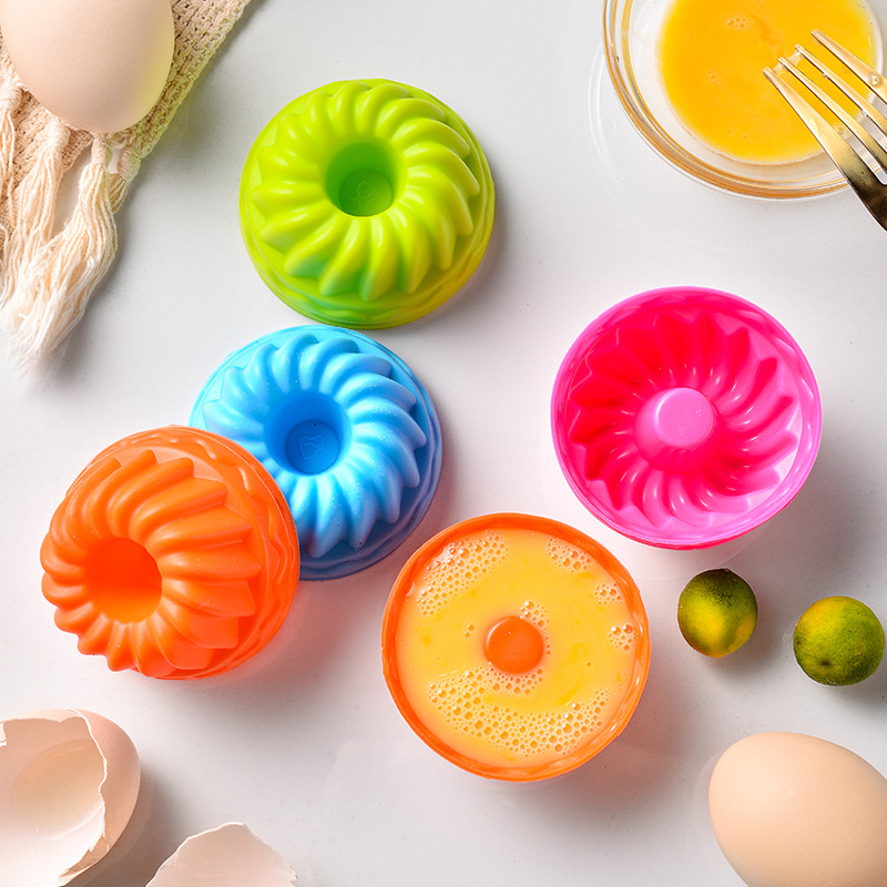 Donut Mold Silicone - Spiral Silikon Muffin Kalıpları Balkabağı Şeklinde