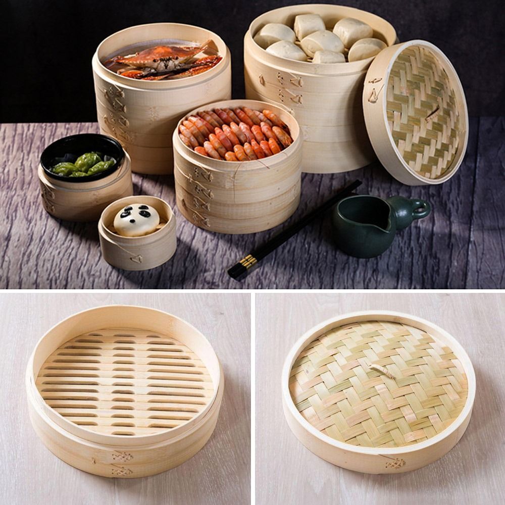 Bao Steamer Bamboo - Çin Buharlı Pişirici Bambu Buharlı Pişirici