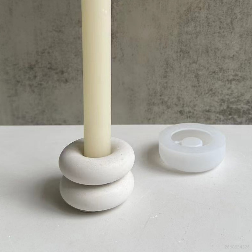 Donut Mold Silicone - Dairesel Donut Mumluk Silikon Kalıp, Reçine