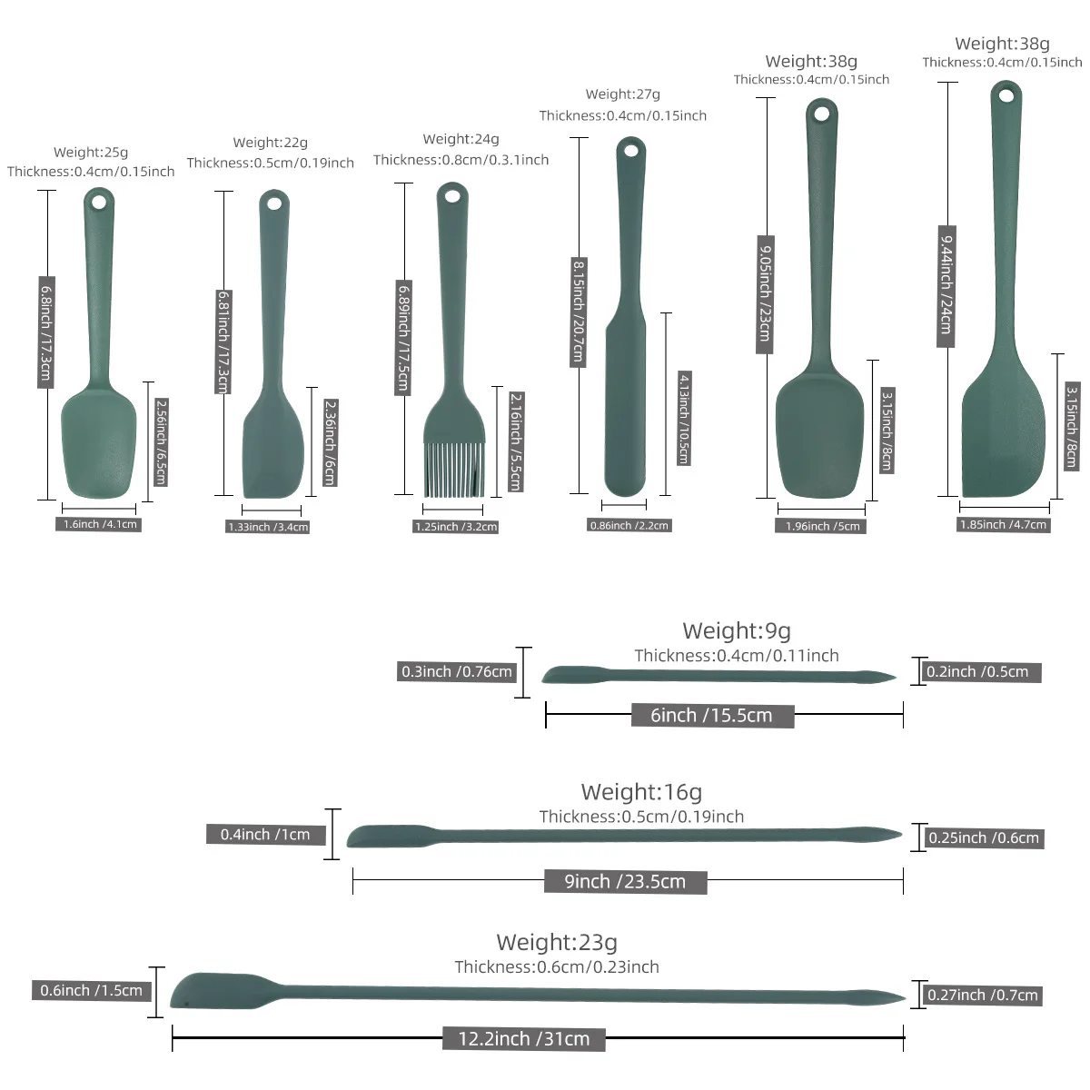 Silikon Pişirme Alet Seti 6 pa - Okonomiyaki Spatula incelemesi ve fiyatı