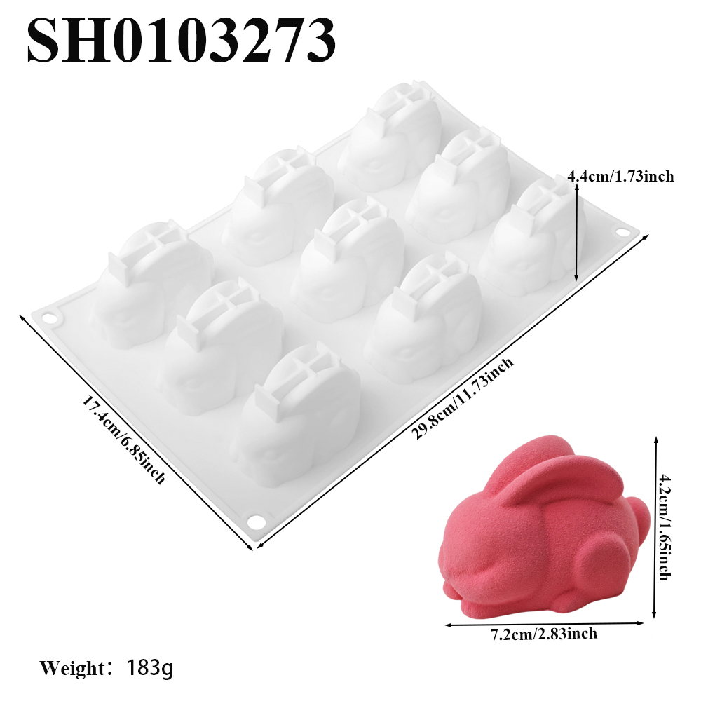 9 Hücreli Çömelmiş Uzun Kulakl - Bunny Cake Mold incelemesi ve fiyatı