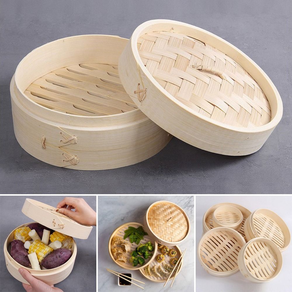 Bambu vapur sepeti kapaklı ham - Bao Steamer Bamboo incelemesi ve fiyatı