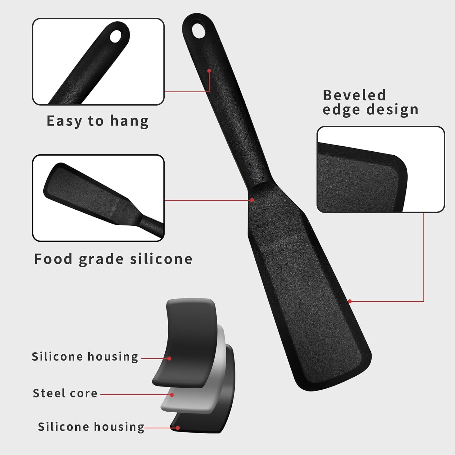 1 adet gıda sınıfı silikon inc - Okonomiyaki Spatula incelemesi ve fiyatı